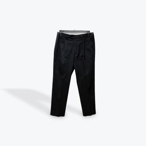 Burberry Golf Mens Black Pleated Straight Leg Trousers Size 34